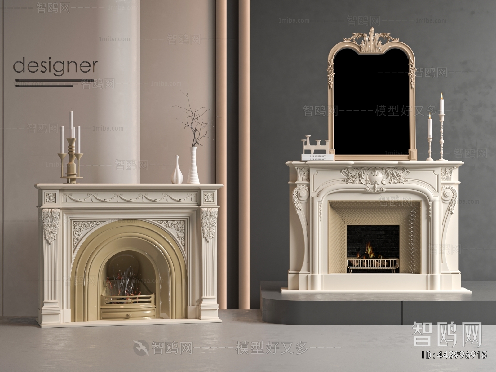 French Style Fireplace