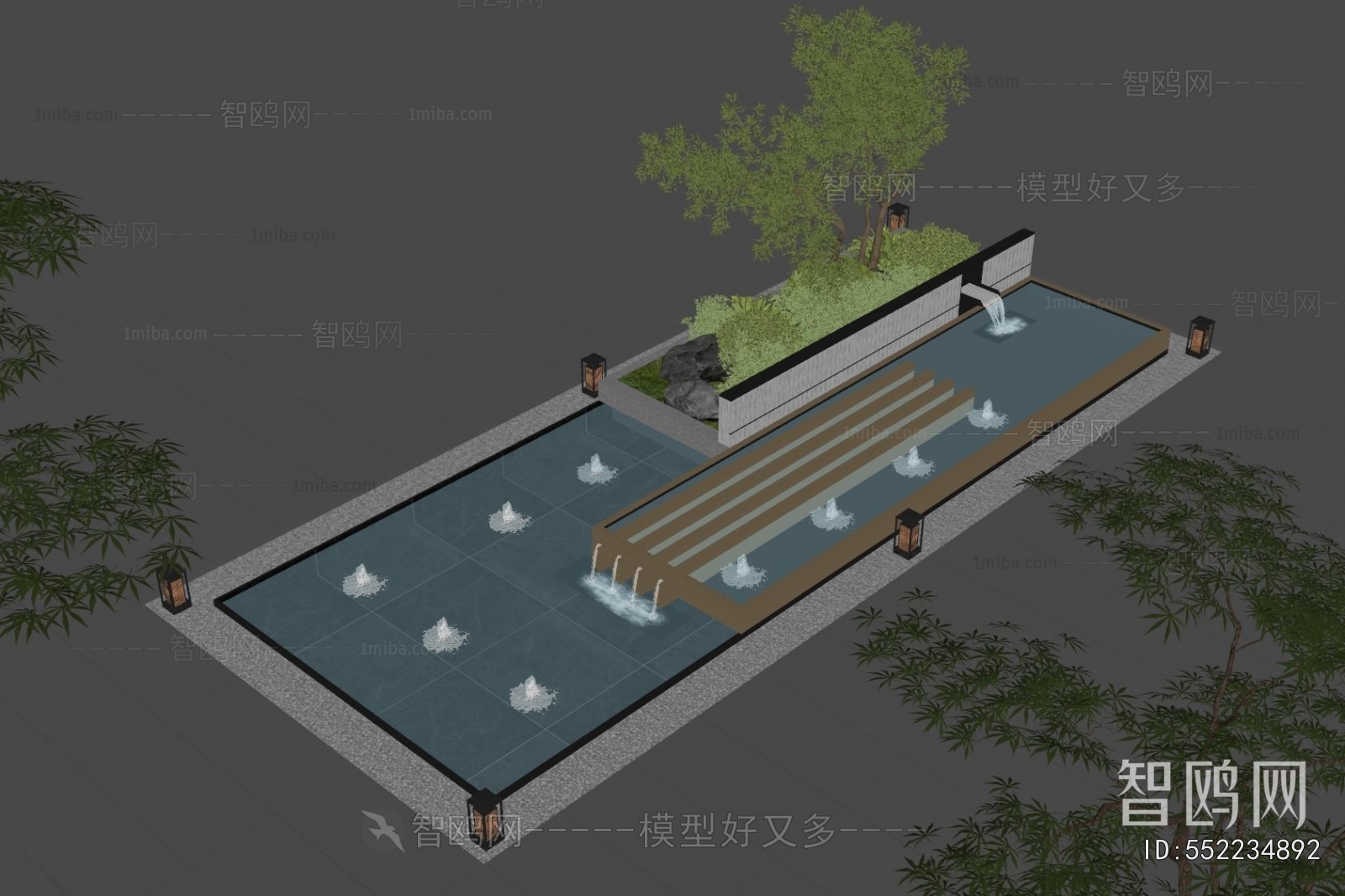 Modern Rockery Waterscape