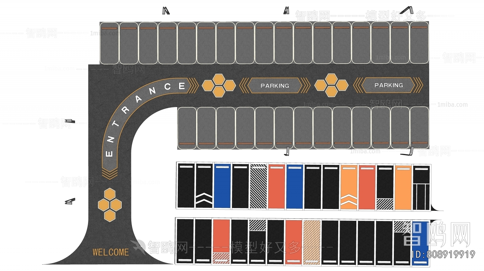 Modern Outdoor Parking Lot