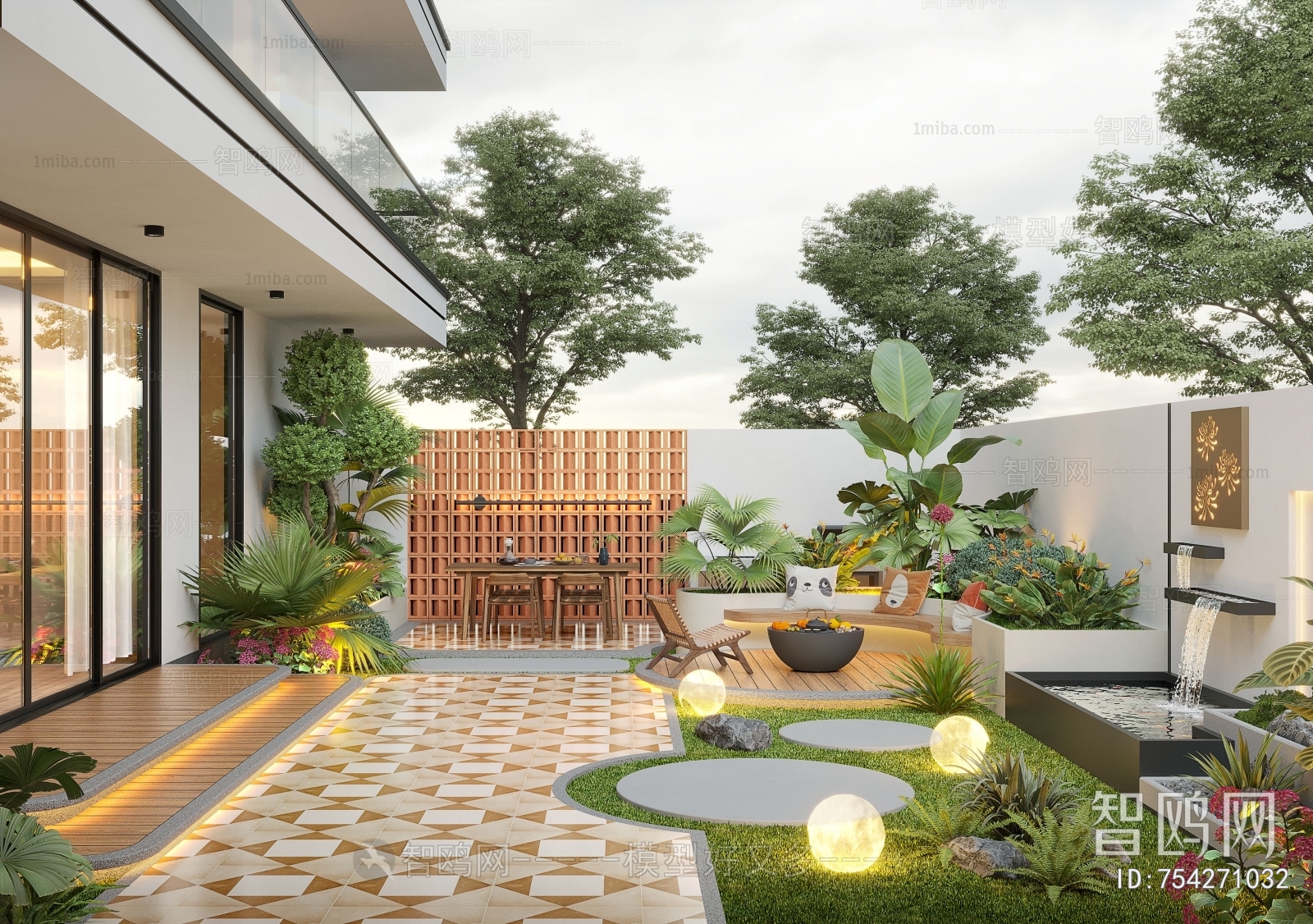 Modern Courtyard/landscape