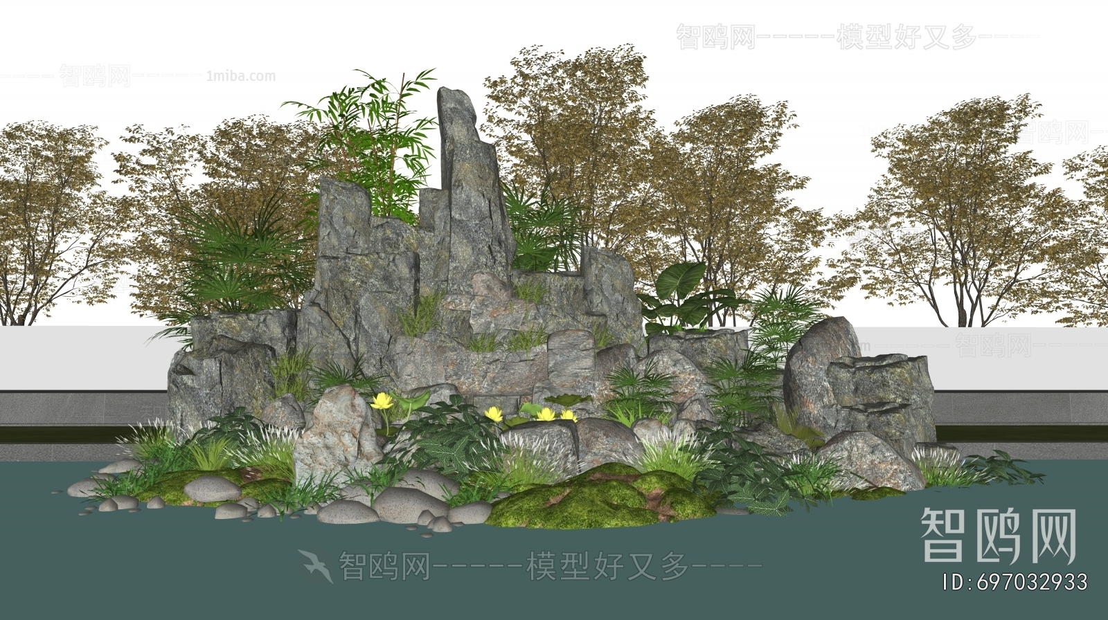 Modern Rockery Waterscape