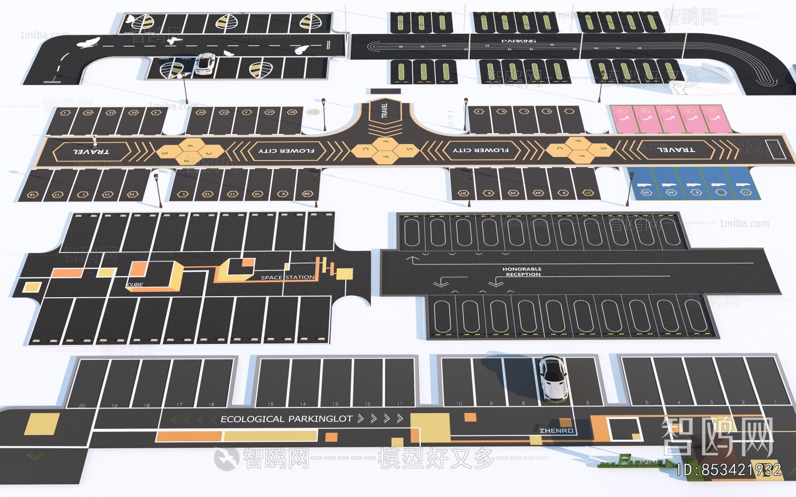 Modern Outdoor Parking Lot