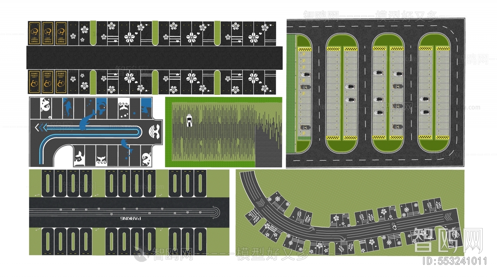 Modern Outdoor Parking Lot