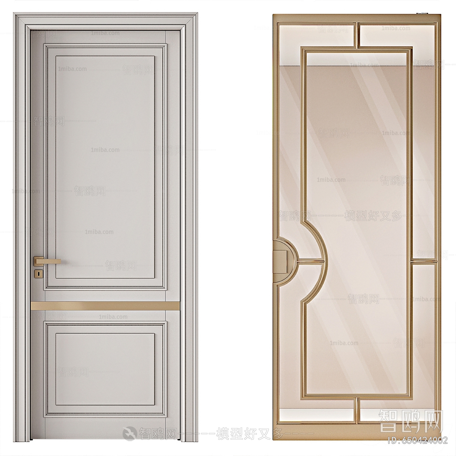 Simple European Style Single Door