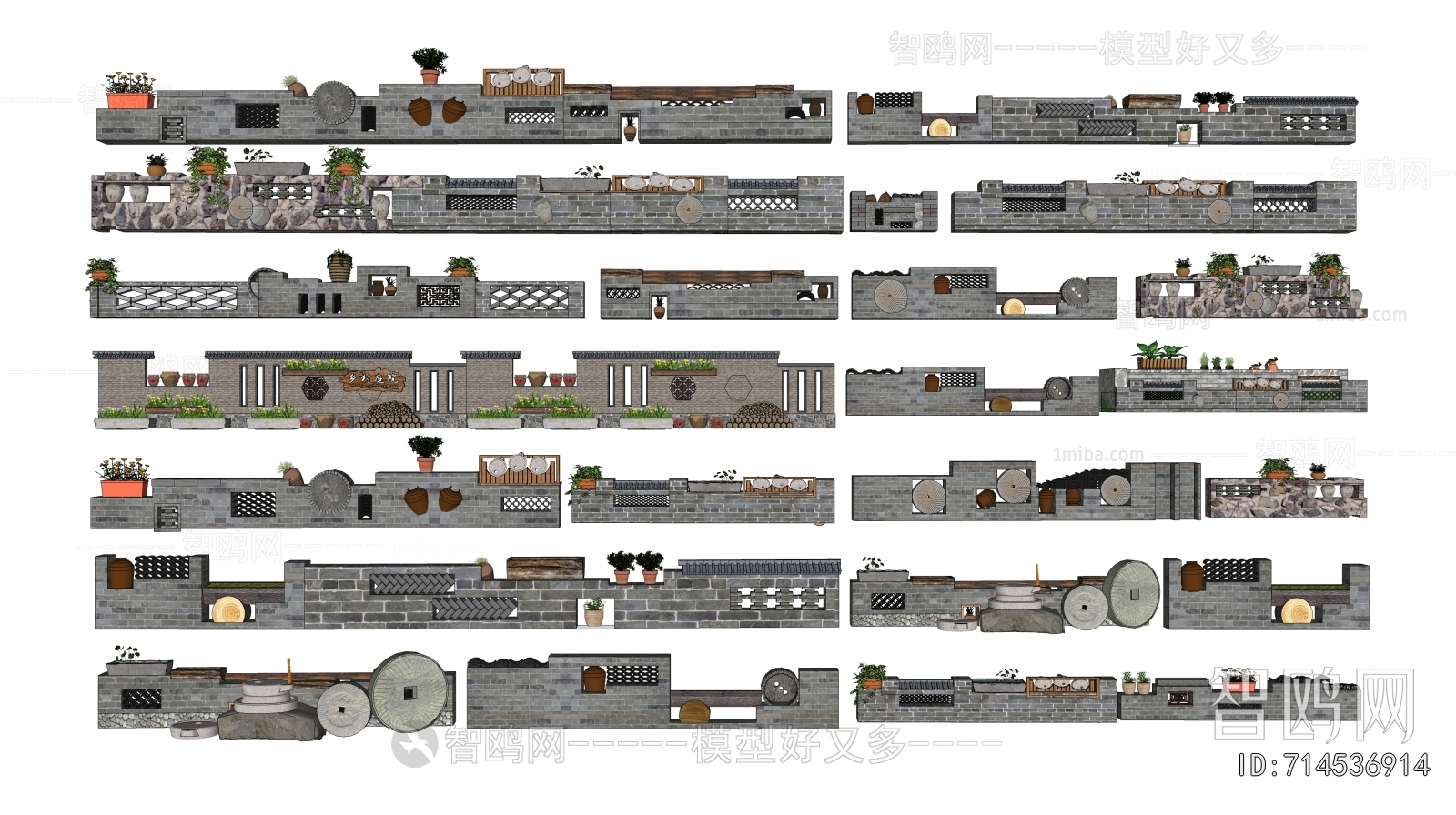 New Chinese Style Landscape Wall