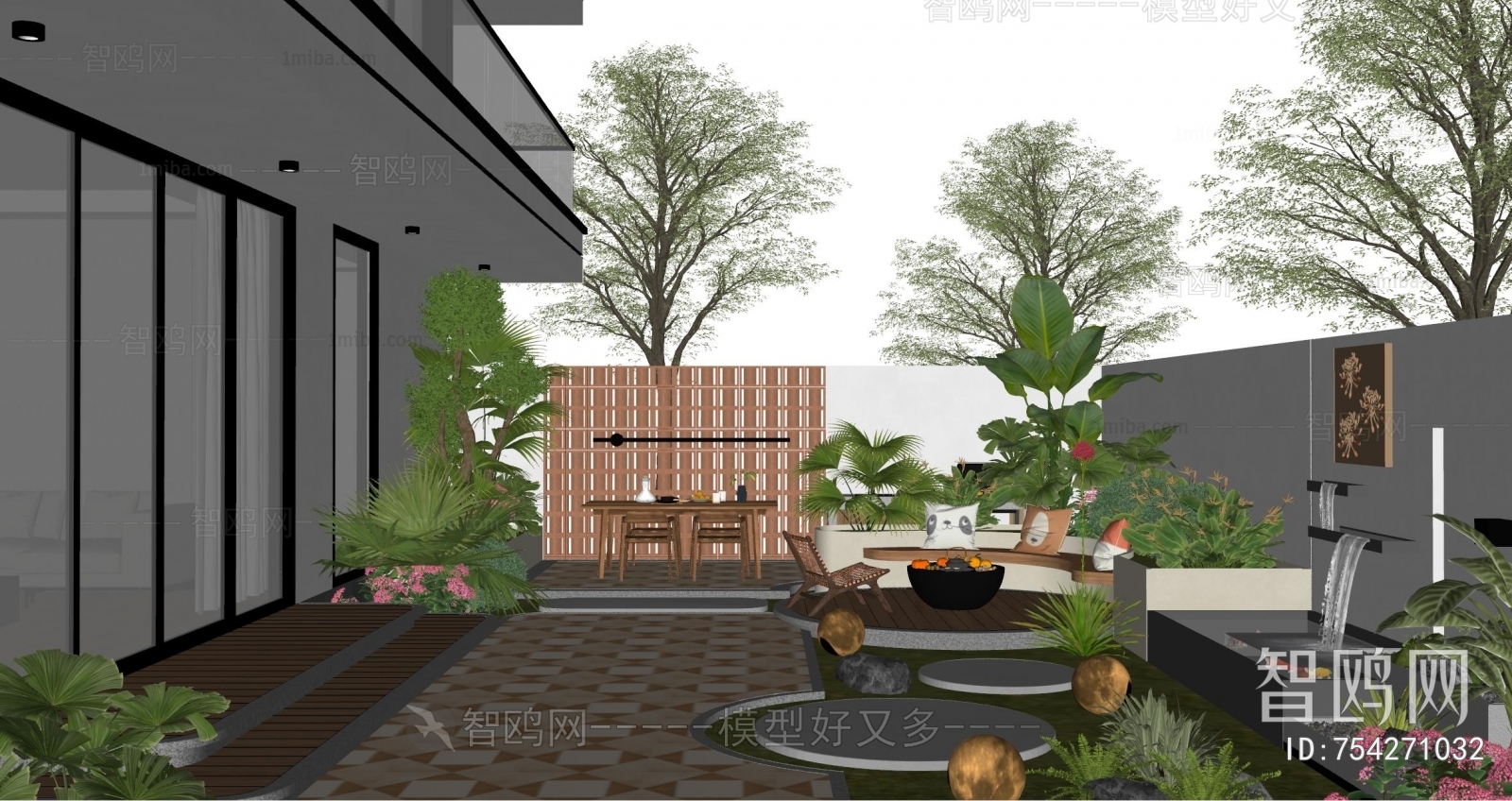 Modern Courtyard/landscape