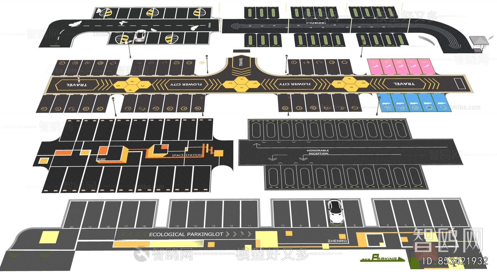 Modern Outdoor Parking Lot