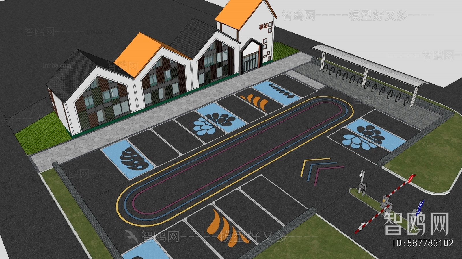 Modern Outdoor Parking Lot