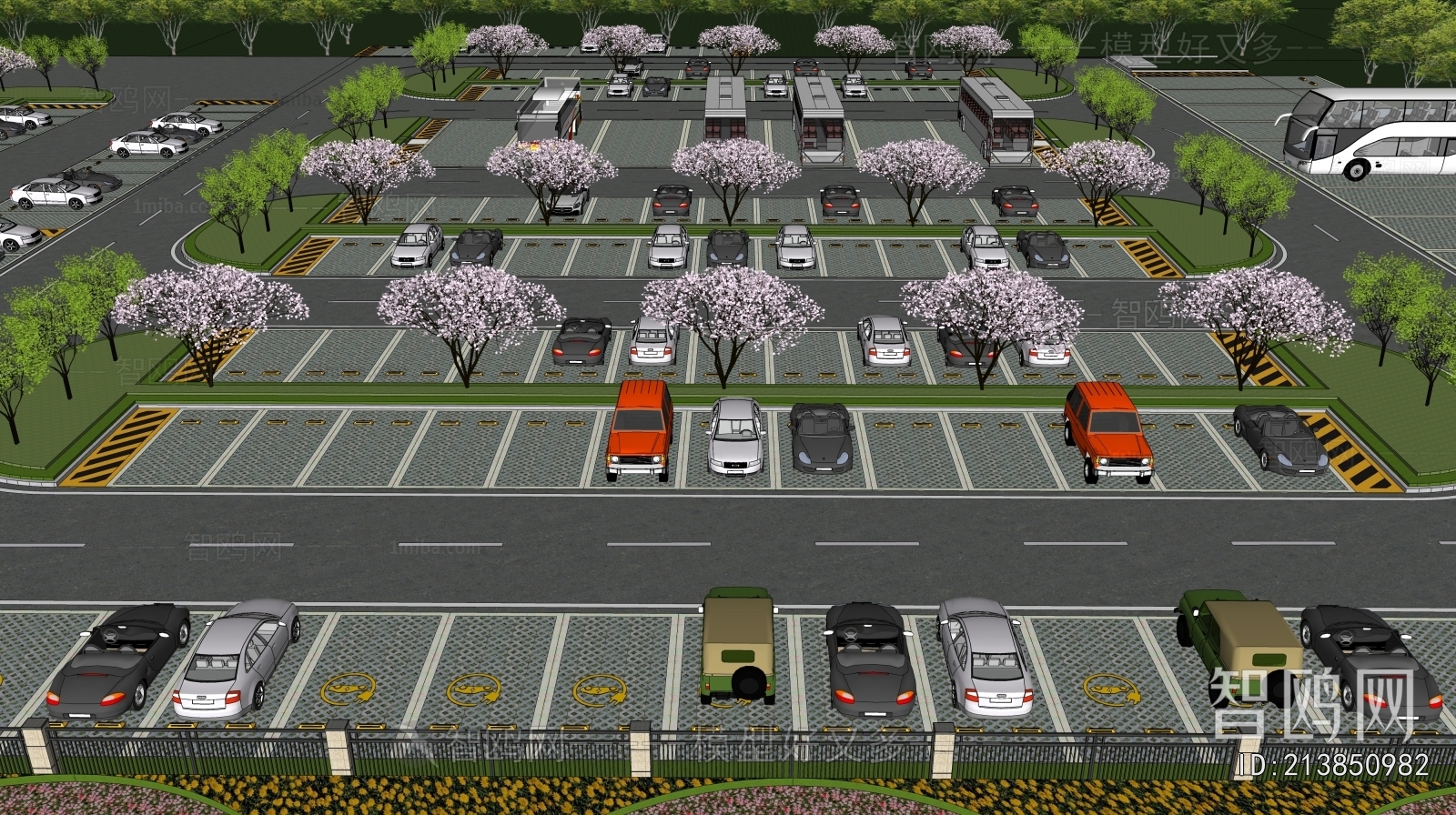 Modern Outdoor Parking Lot
