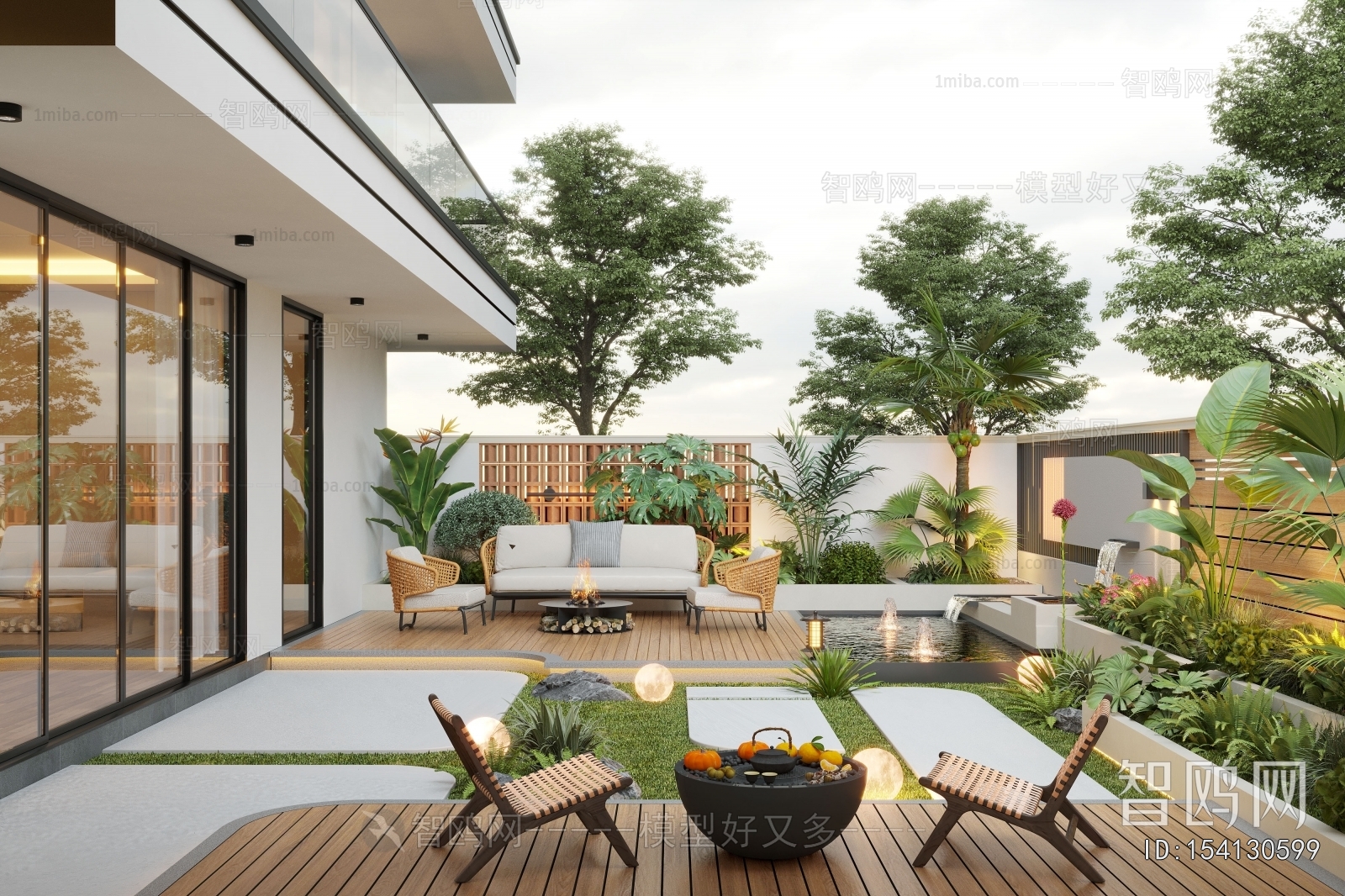 Modern Courtyard/landscape