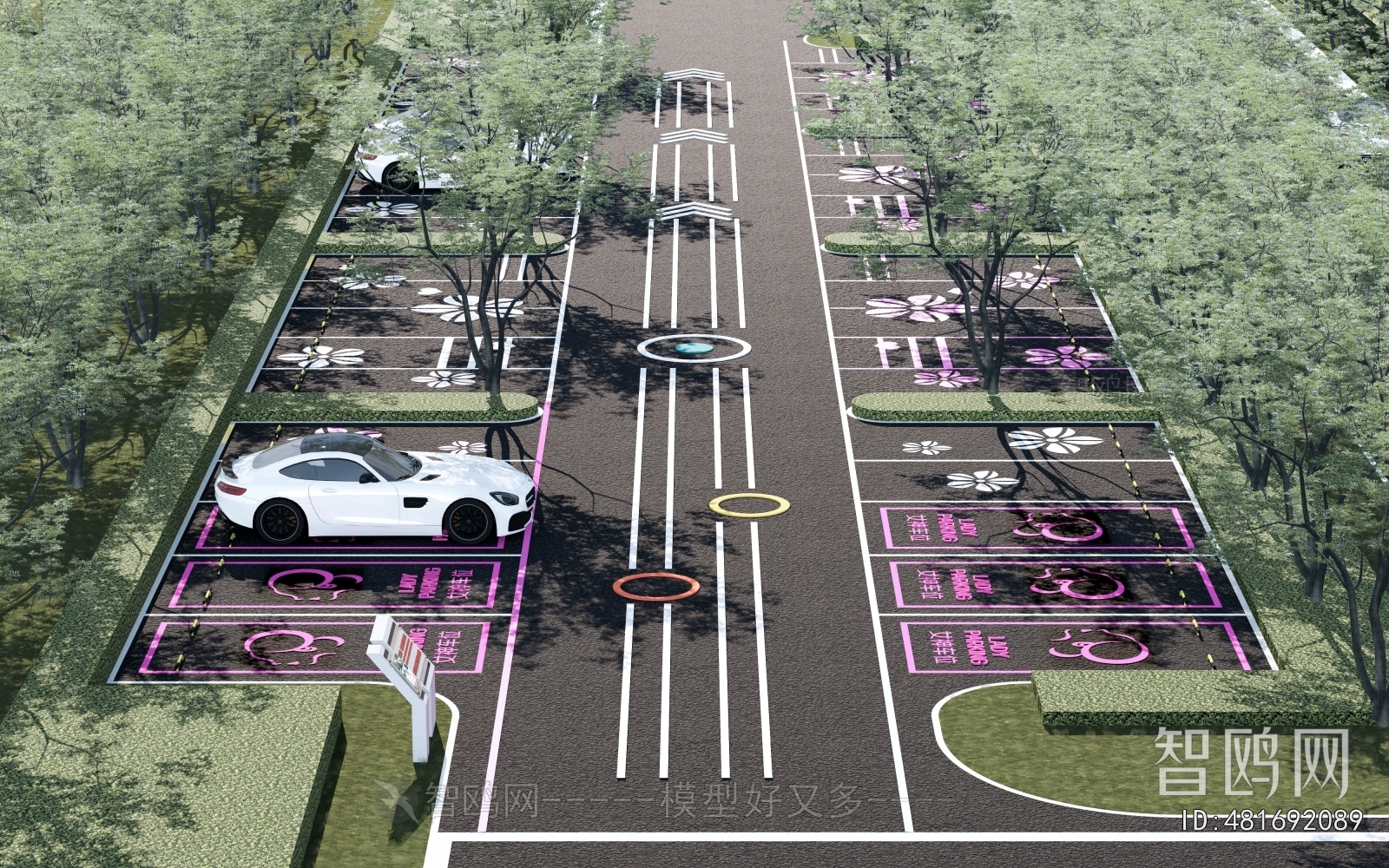 Modern Outdoor Parking Lot