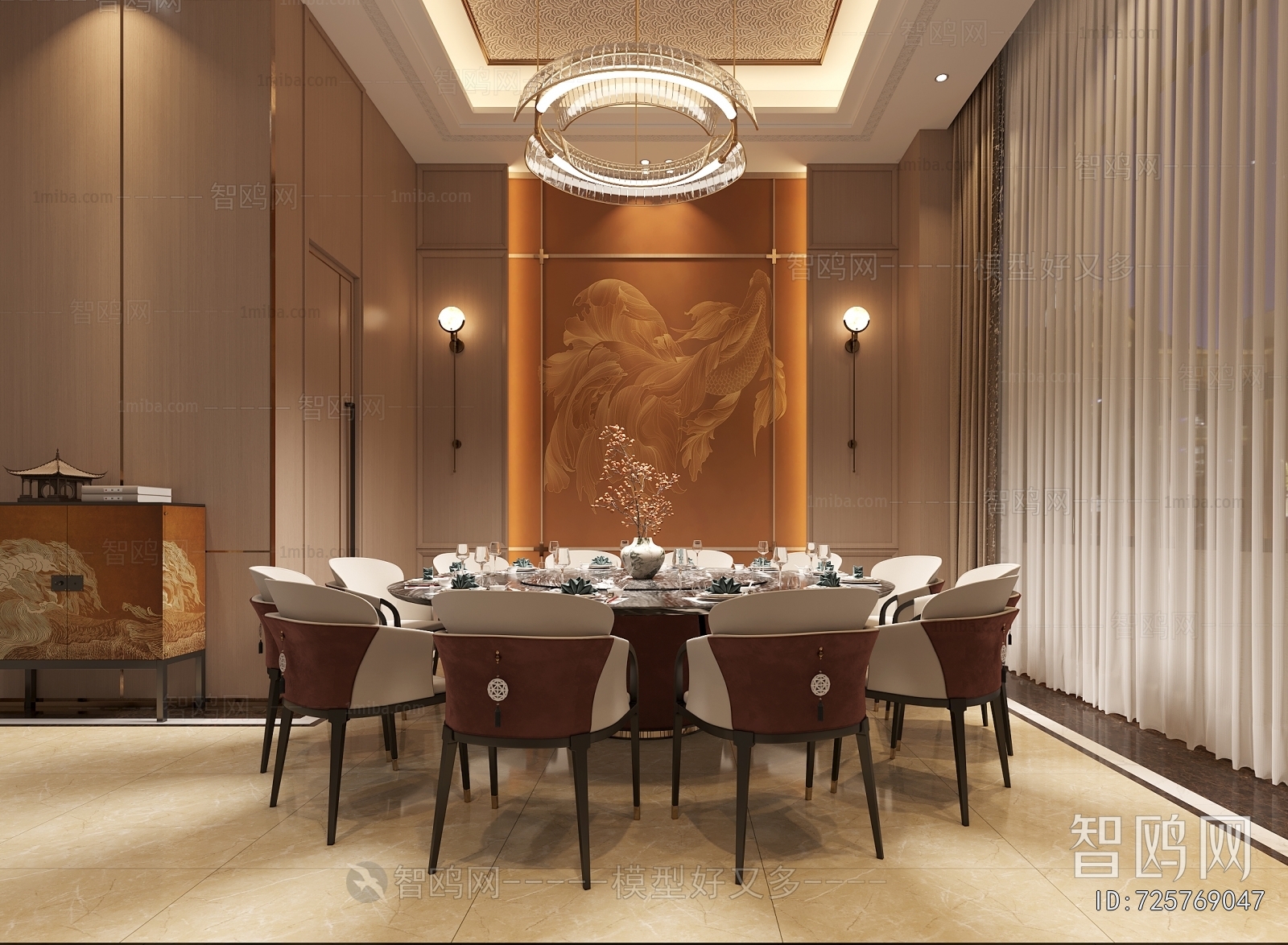 New Chinese Style Dining Room