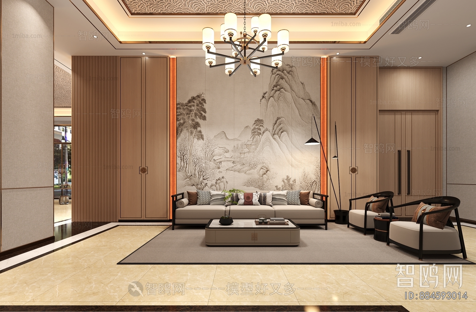 New Chinese Style Lobby Hall