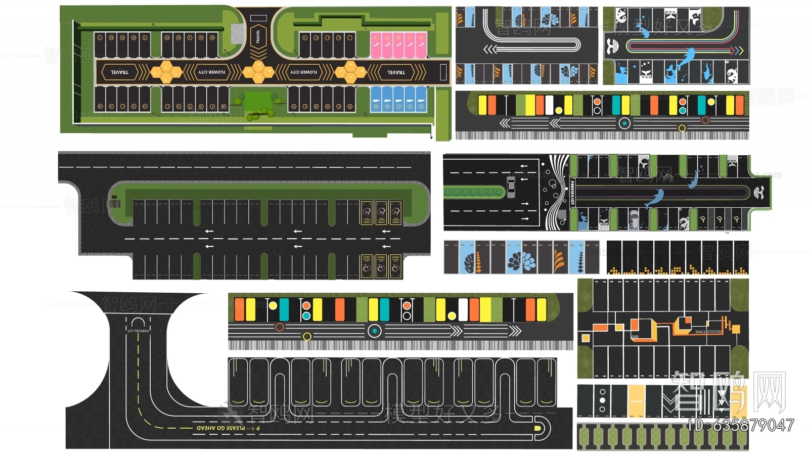 Modern Outdoor Parking Lot