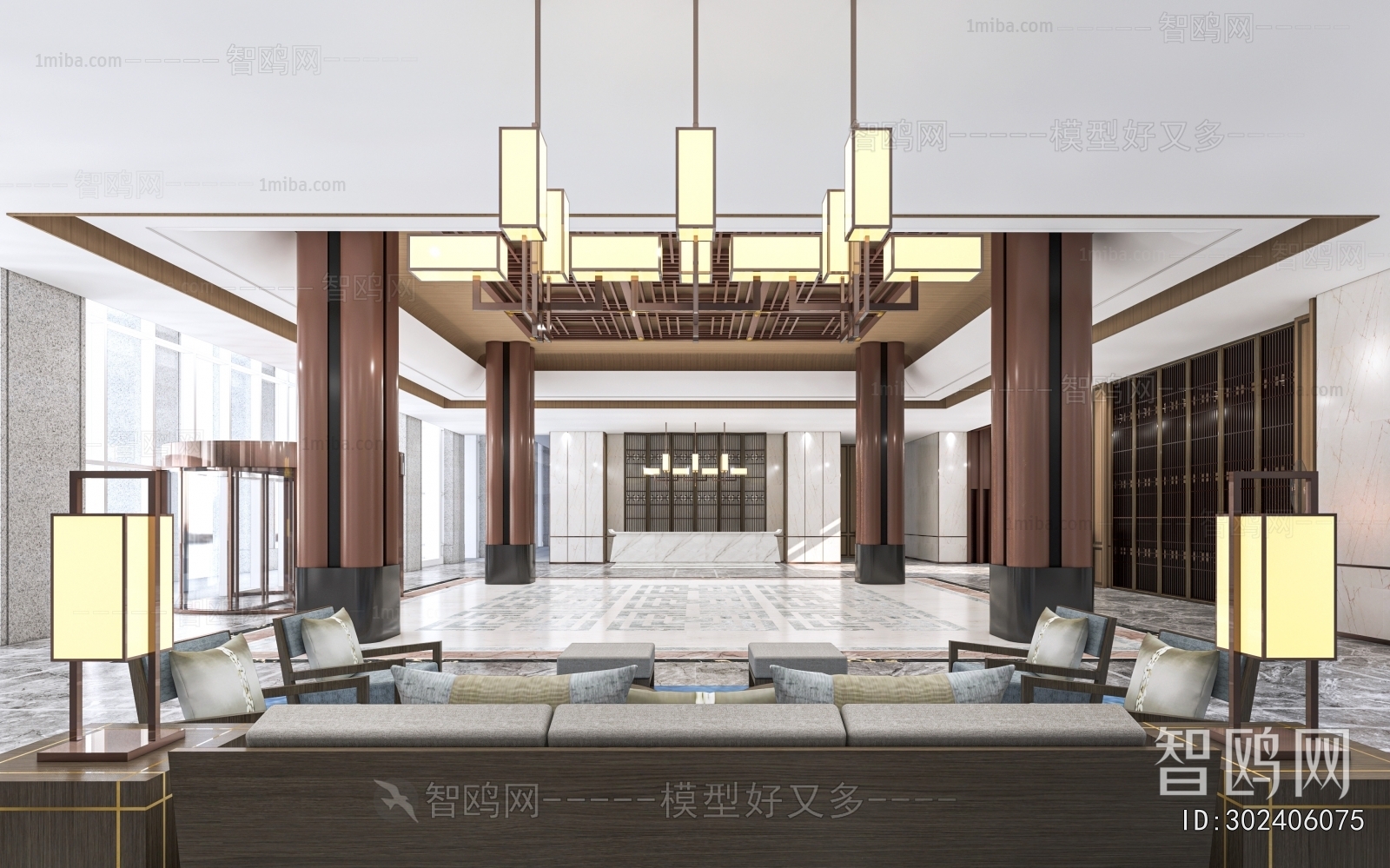 New Chinese Style Lobby Hall