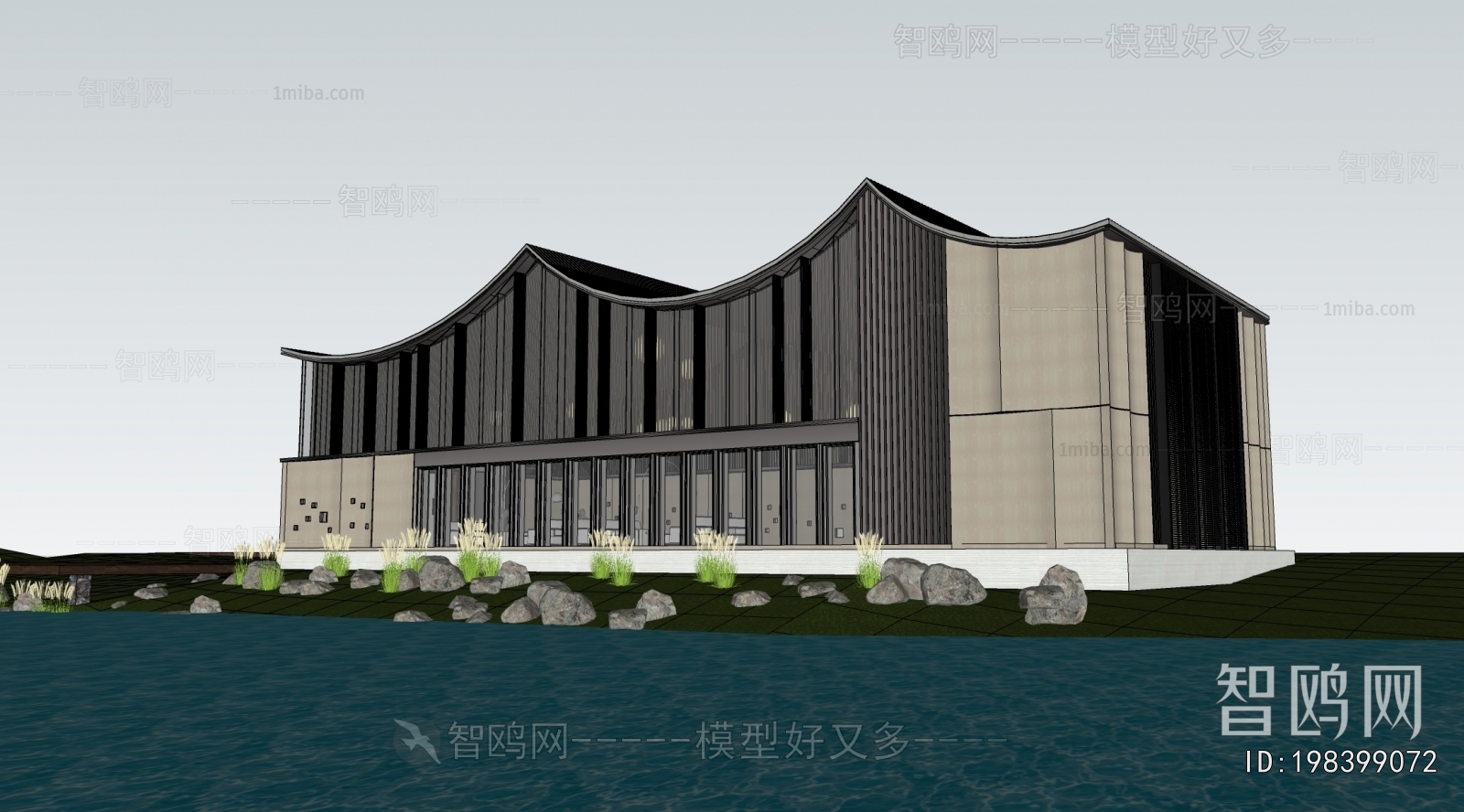 New Chinese Style Architecture Of Artistic Style