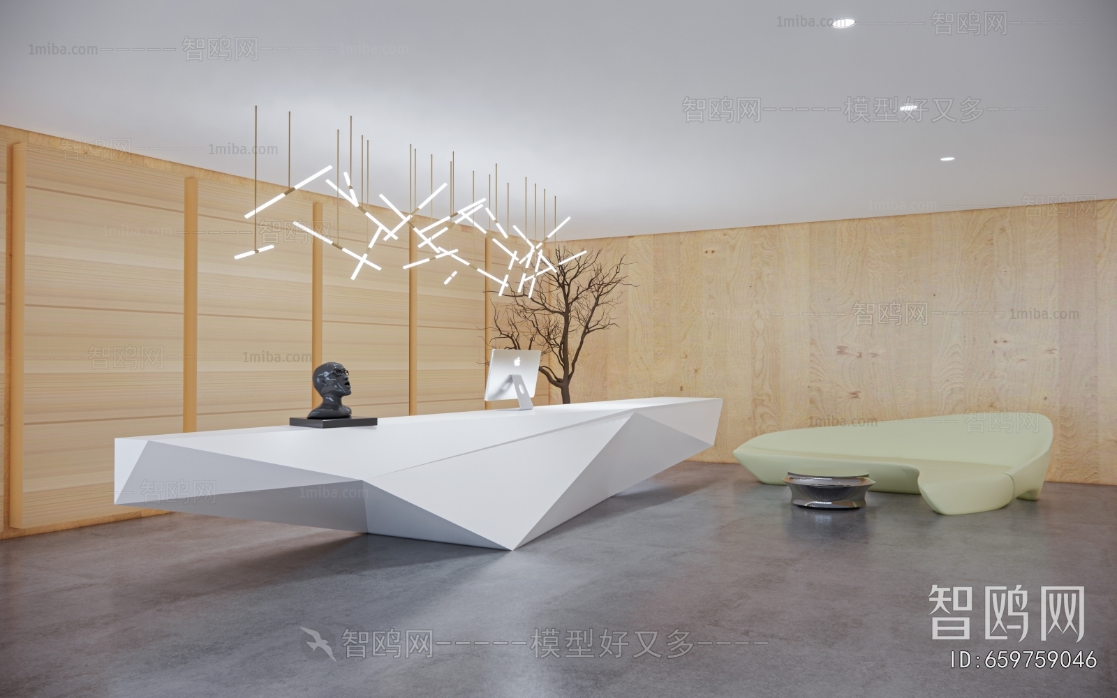 Modern Office Reception Desk