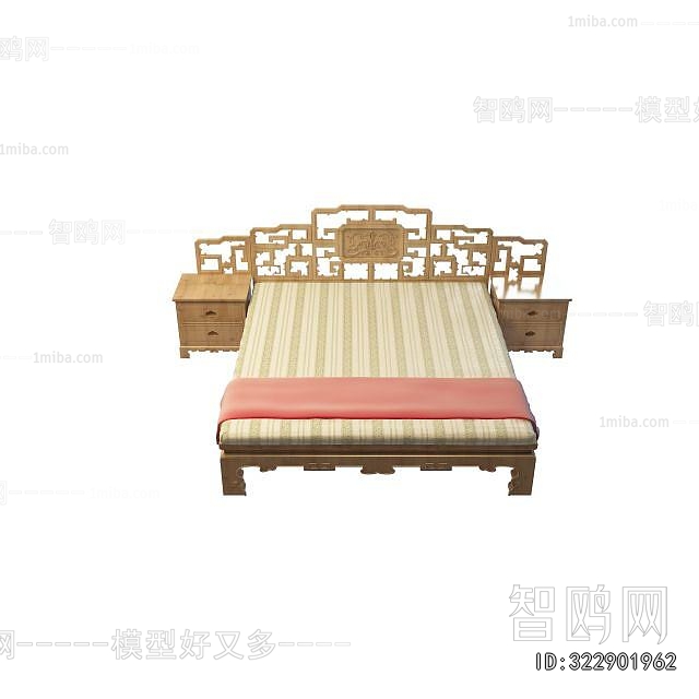 New Chinese Style Double Bed