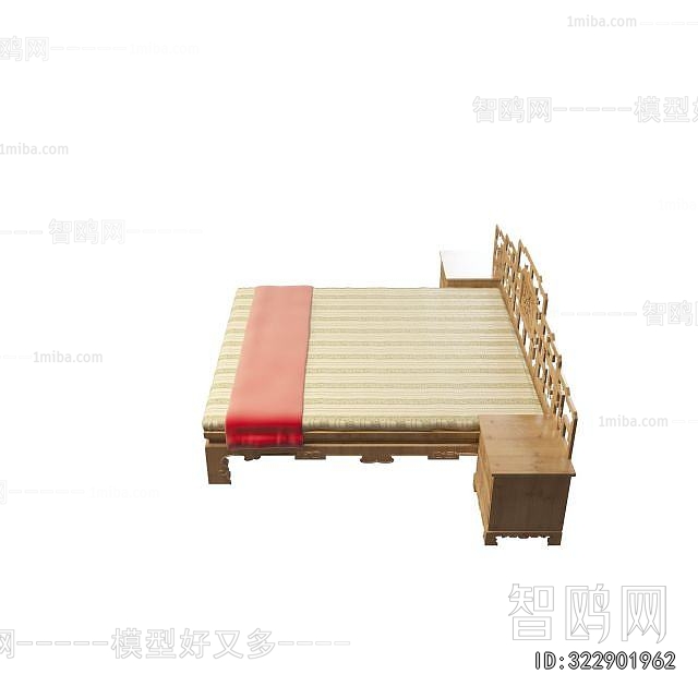 New Chinese Style Double Bed