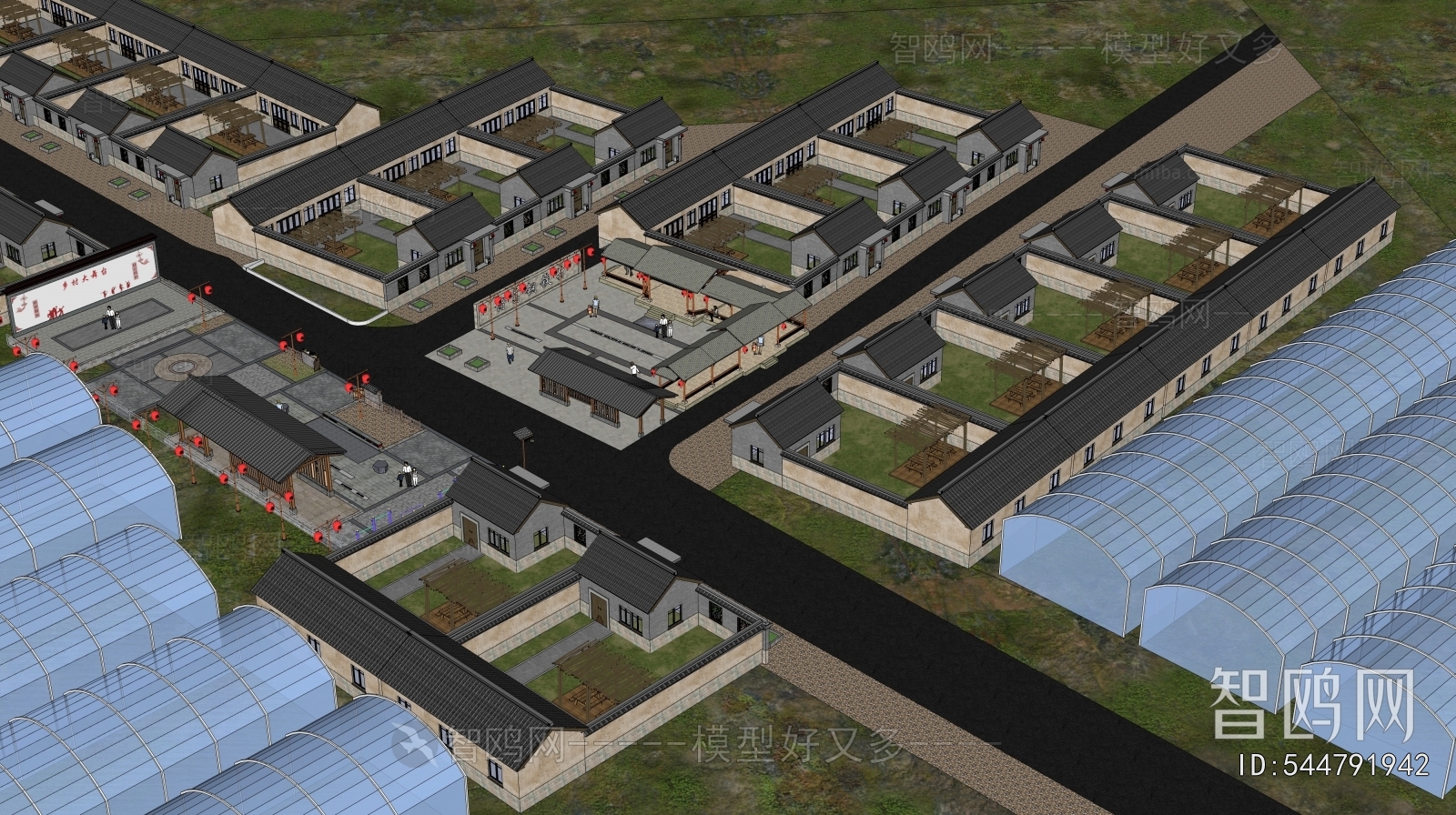 Modern Architectural Bird's-eye View Planning