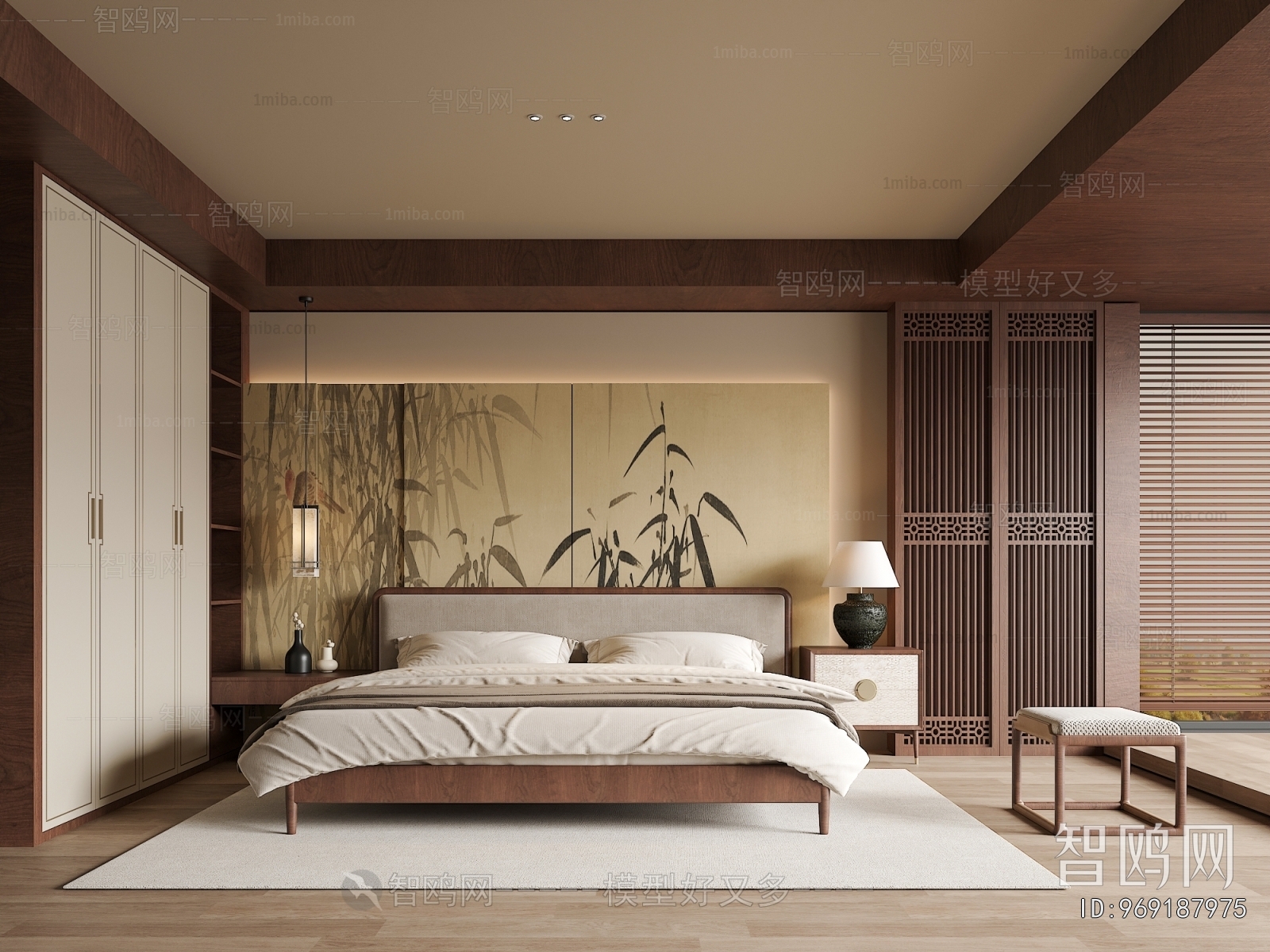 New Chinese Style Bedroom