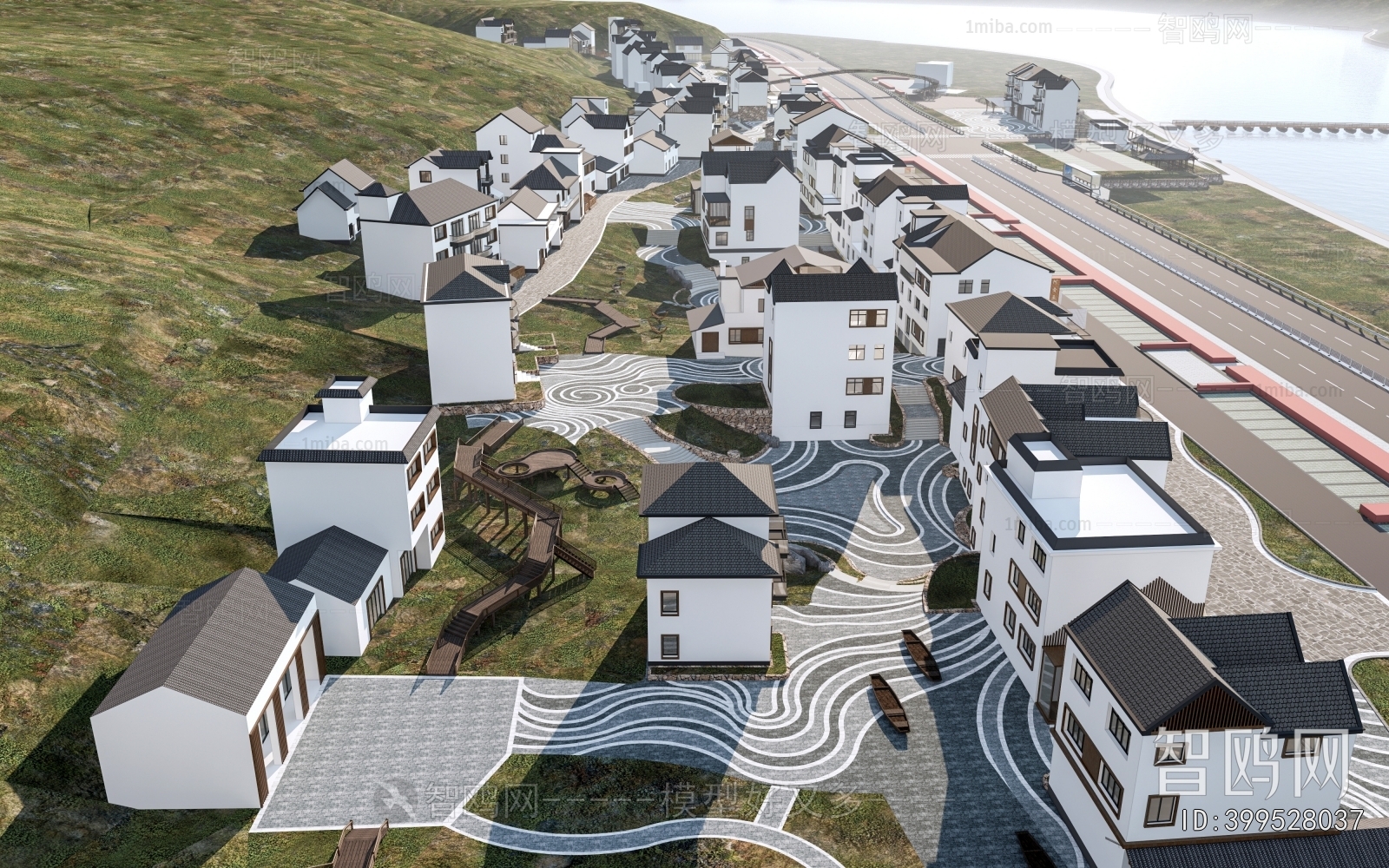 Modern Architectural Bird's-eye View Planning