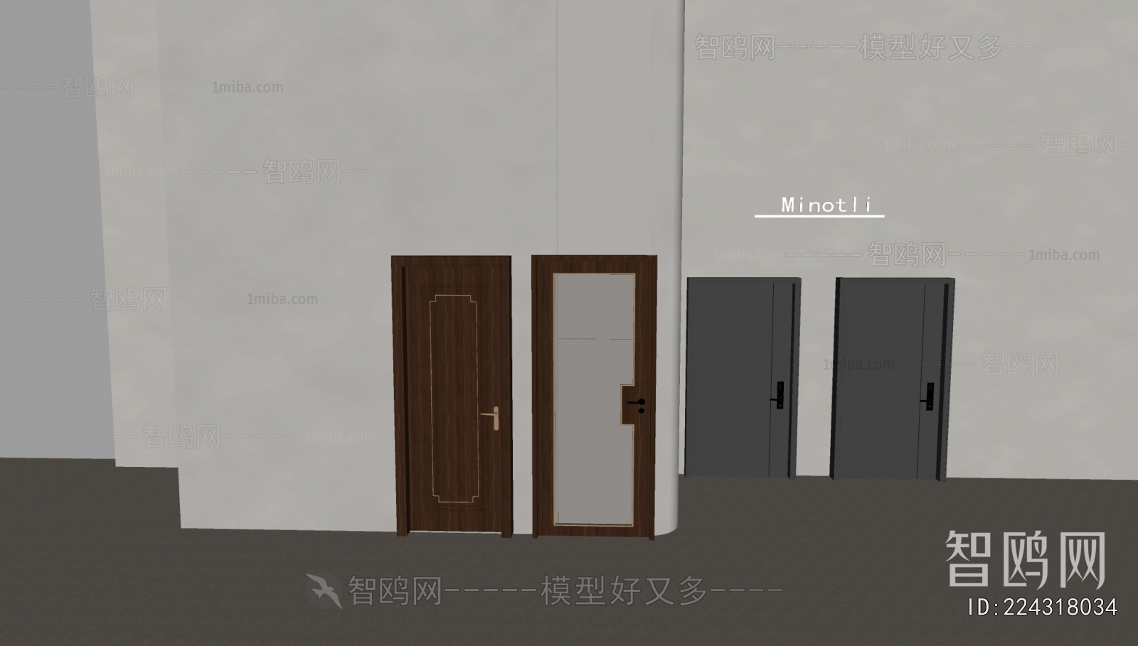 New Chinese Style Single Door