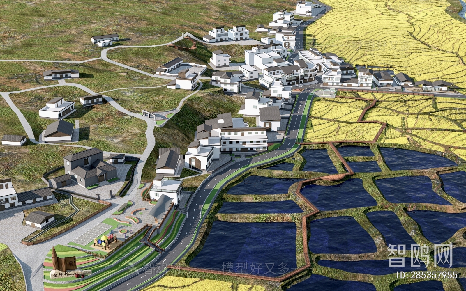 Modern Architectural Bird's-eye View Planning