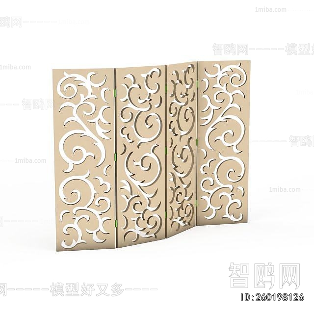 New Chinese Style Metal Screen Partition