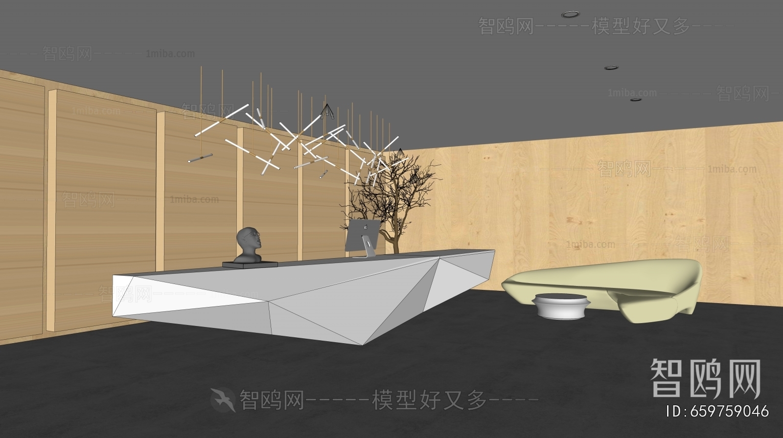 Modern Office Reception Desk