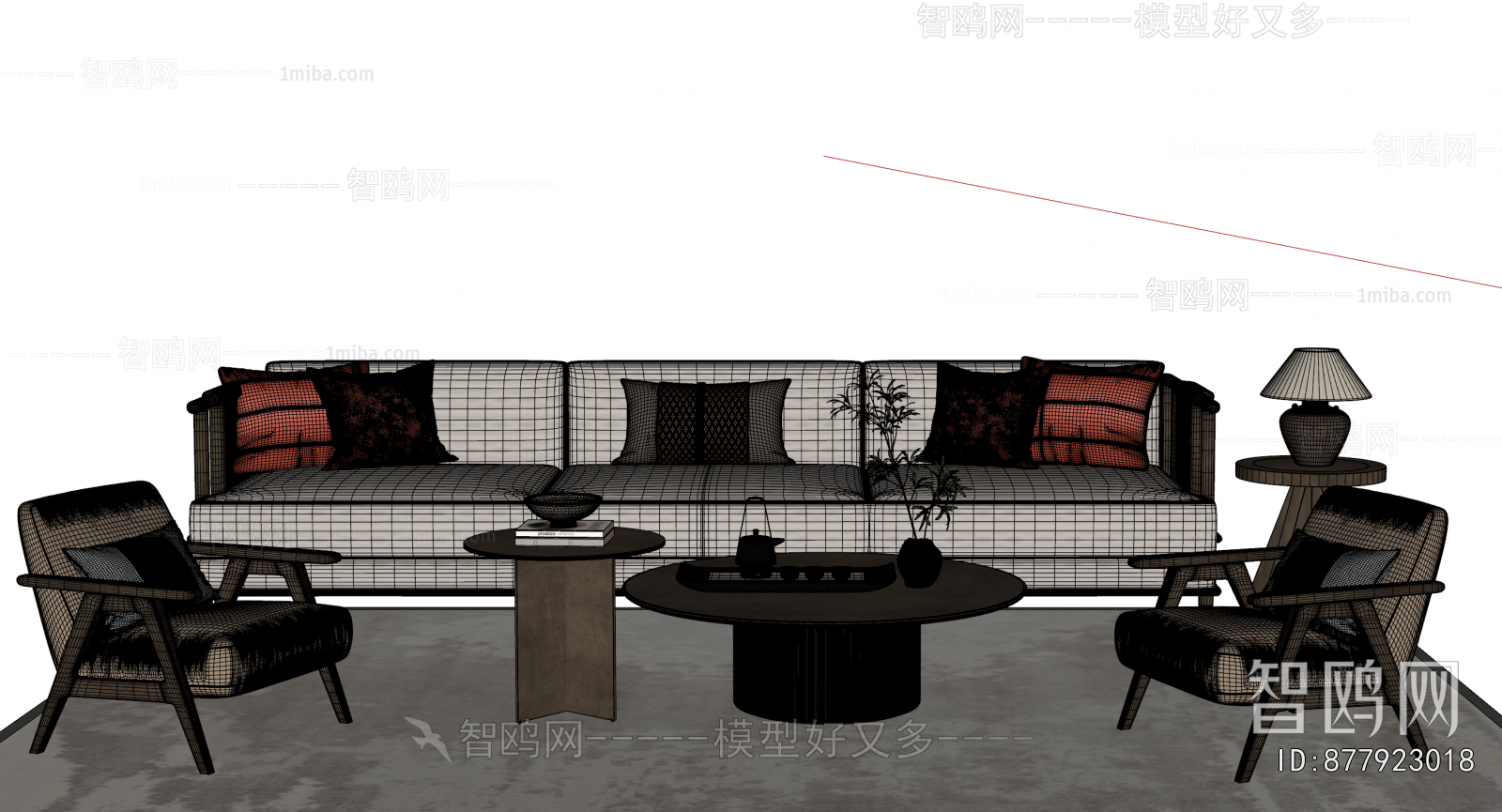 New Chinese Style Sofa Combination