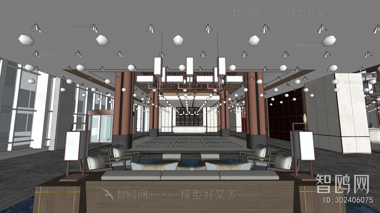New Chinese Style Lobby Hall