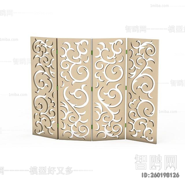 New Chinese Style Metal Screen Partition