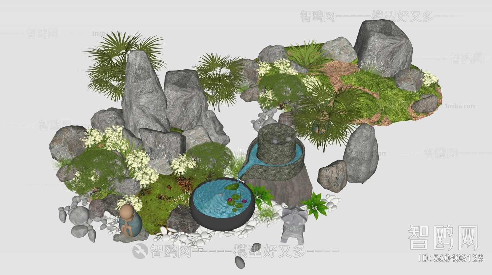 New Chinese Style Rockery Waterscape