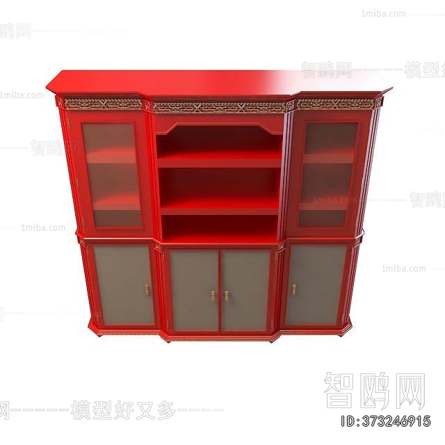 Simple European Style Wine Cabinet