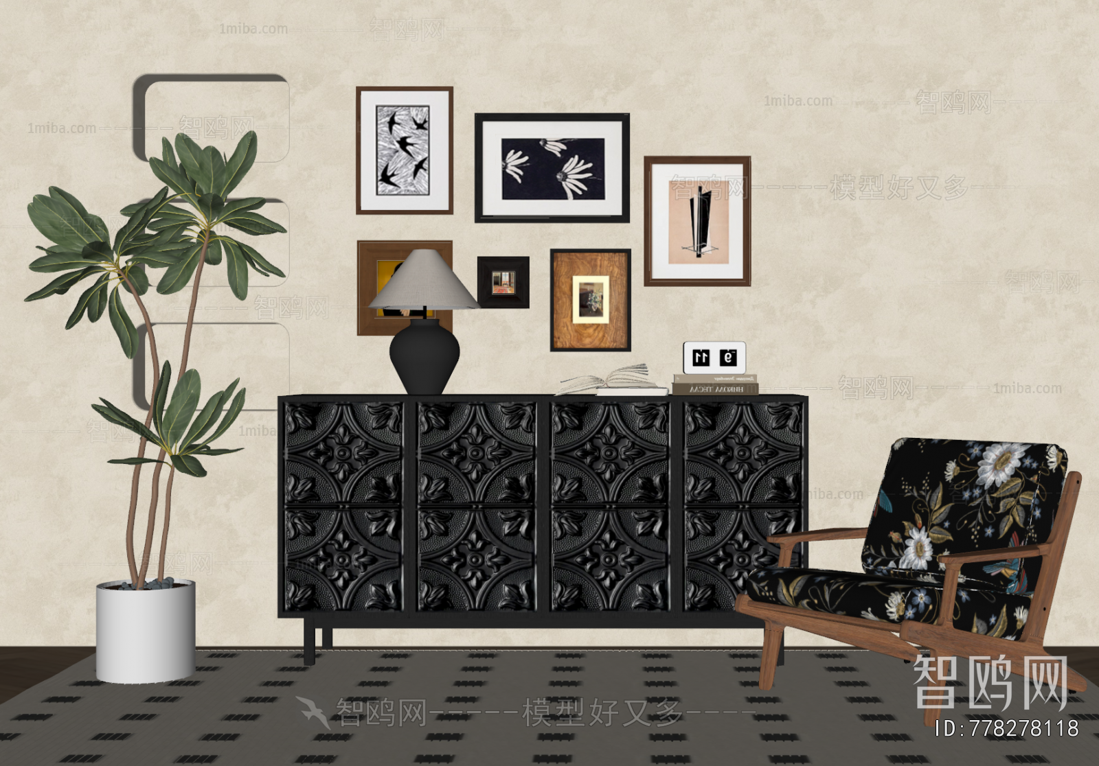 French Style Entrance Cabinet