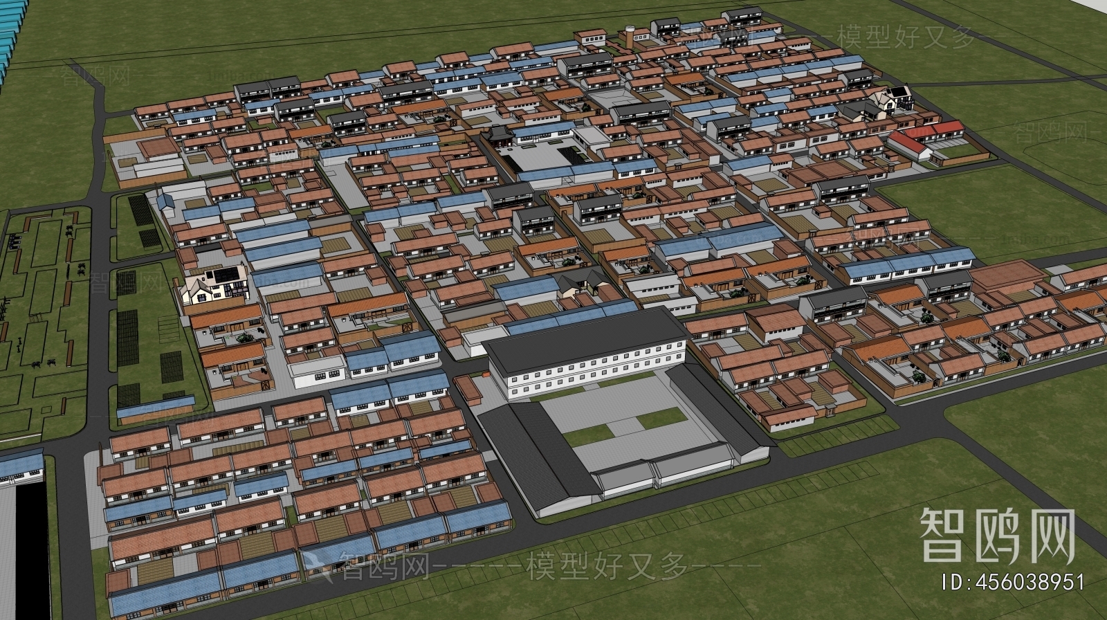 Modern Architectural Bird's-eye View Planning