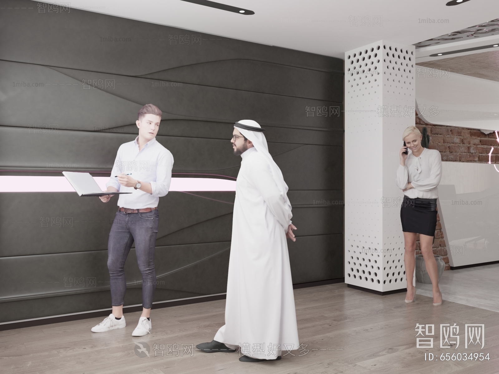 Modern Office Reception Desk