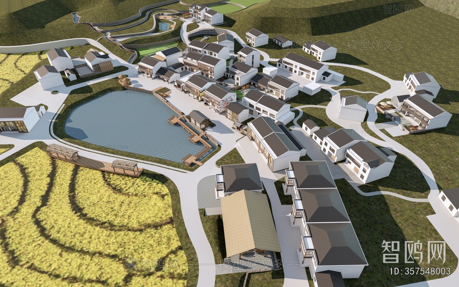 Modern Architectural Bird's-eye View Planning