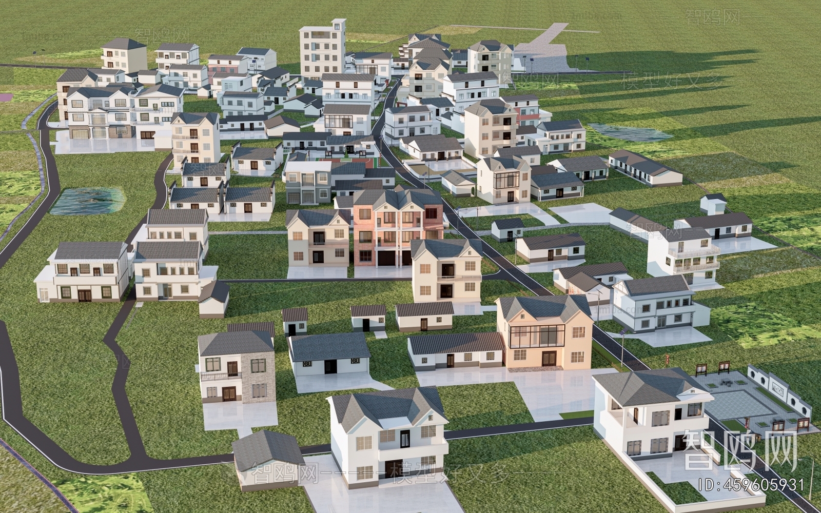 Modern Architectural Bird's-eye View Planning