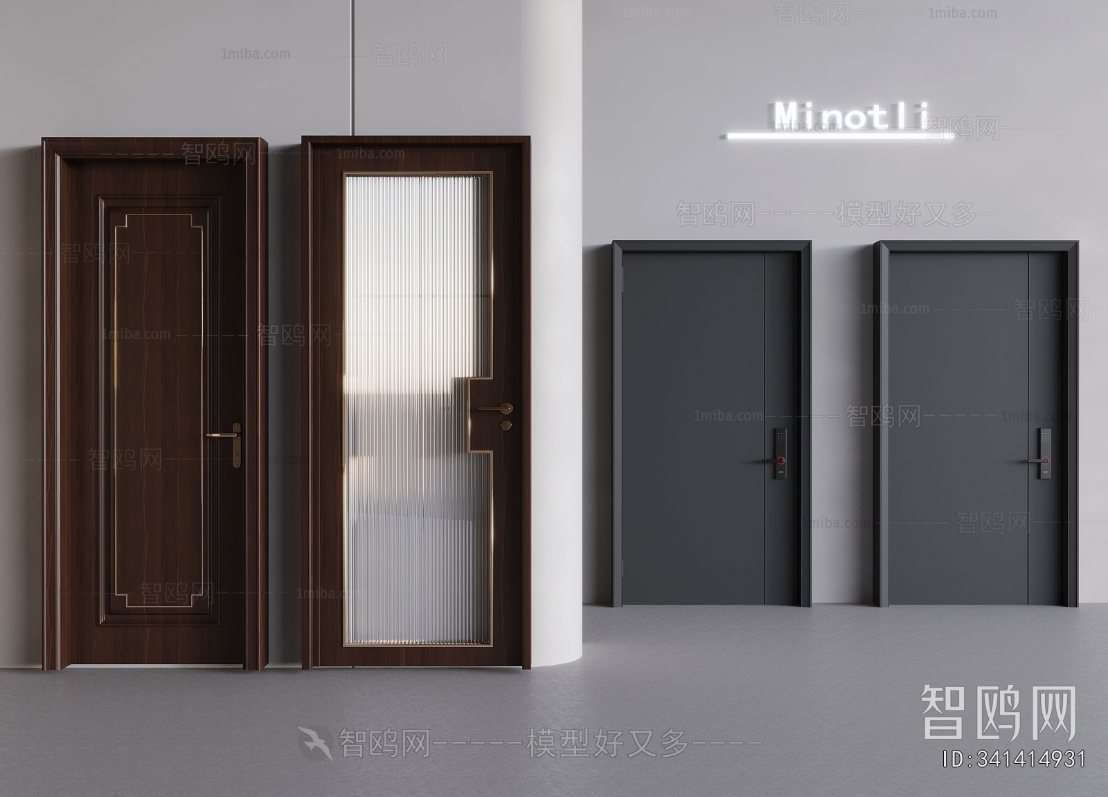 New Chinese Style Single Door