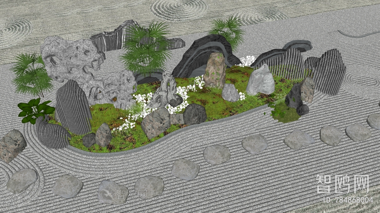 New Chinese Style Rockery Waterscape
