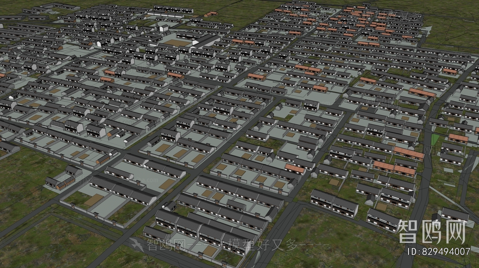 Modern Architectural Bird's-eye View Planning