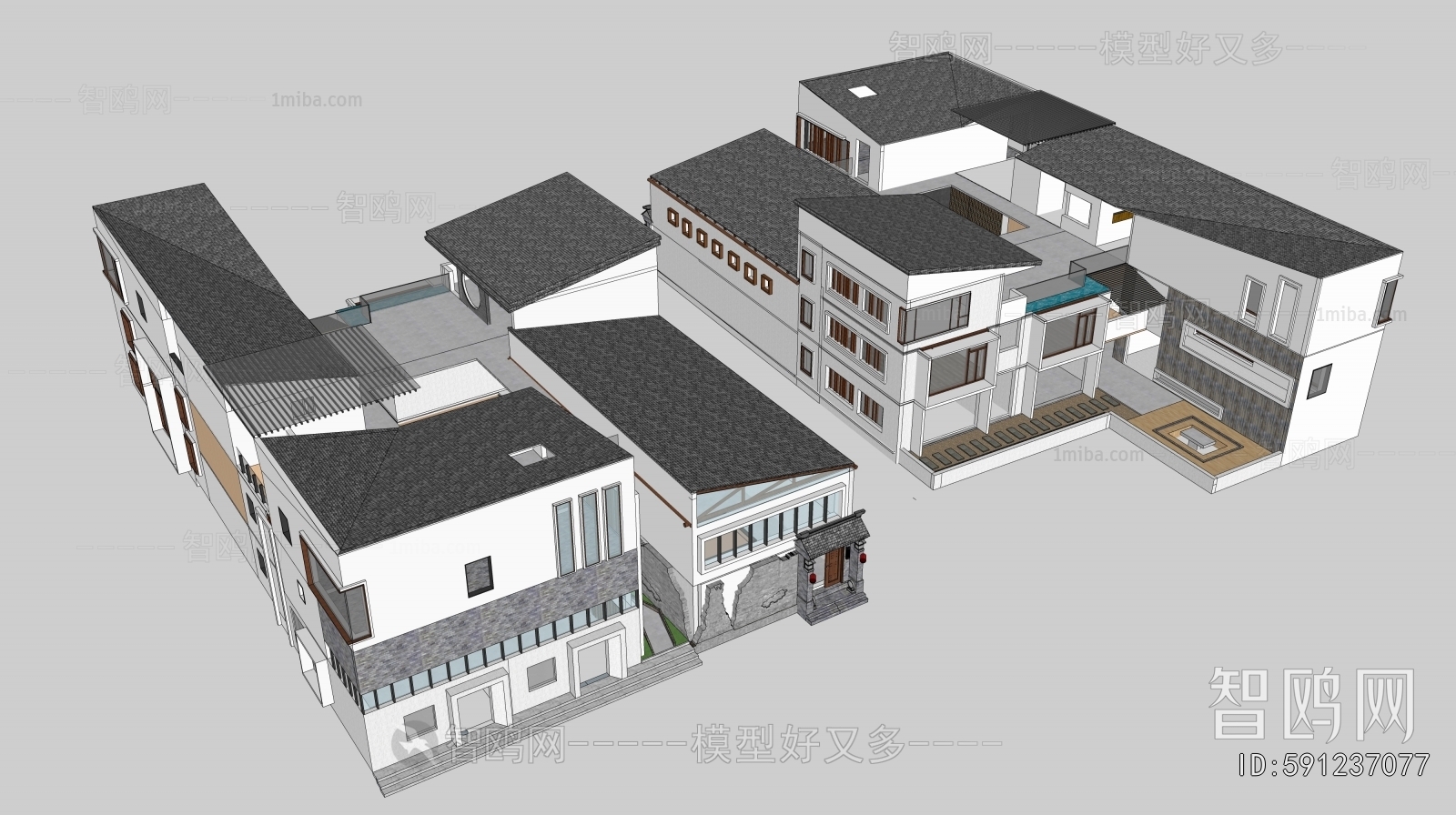 New Chinese Style Architecture Of Artistic Style