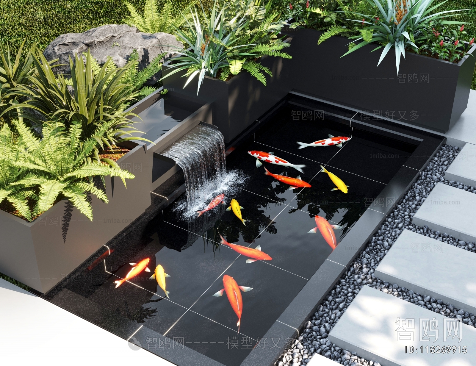 Modern Rockery Waterscape