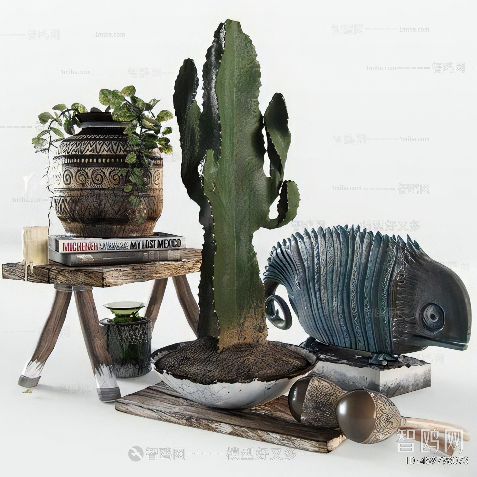 Modern Ground Green Plant Potted Plants