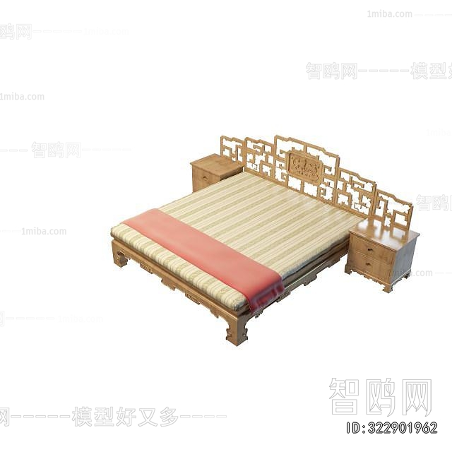 New Chinese Style Double Bed