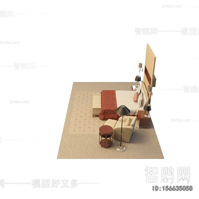 New Chinese Style Double Bed