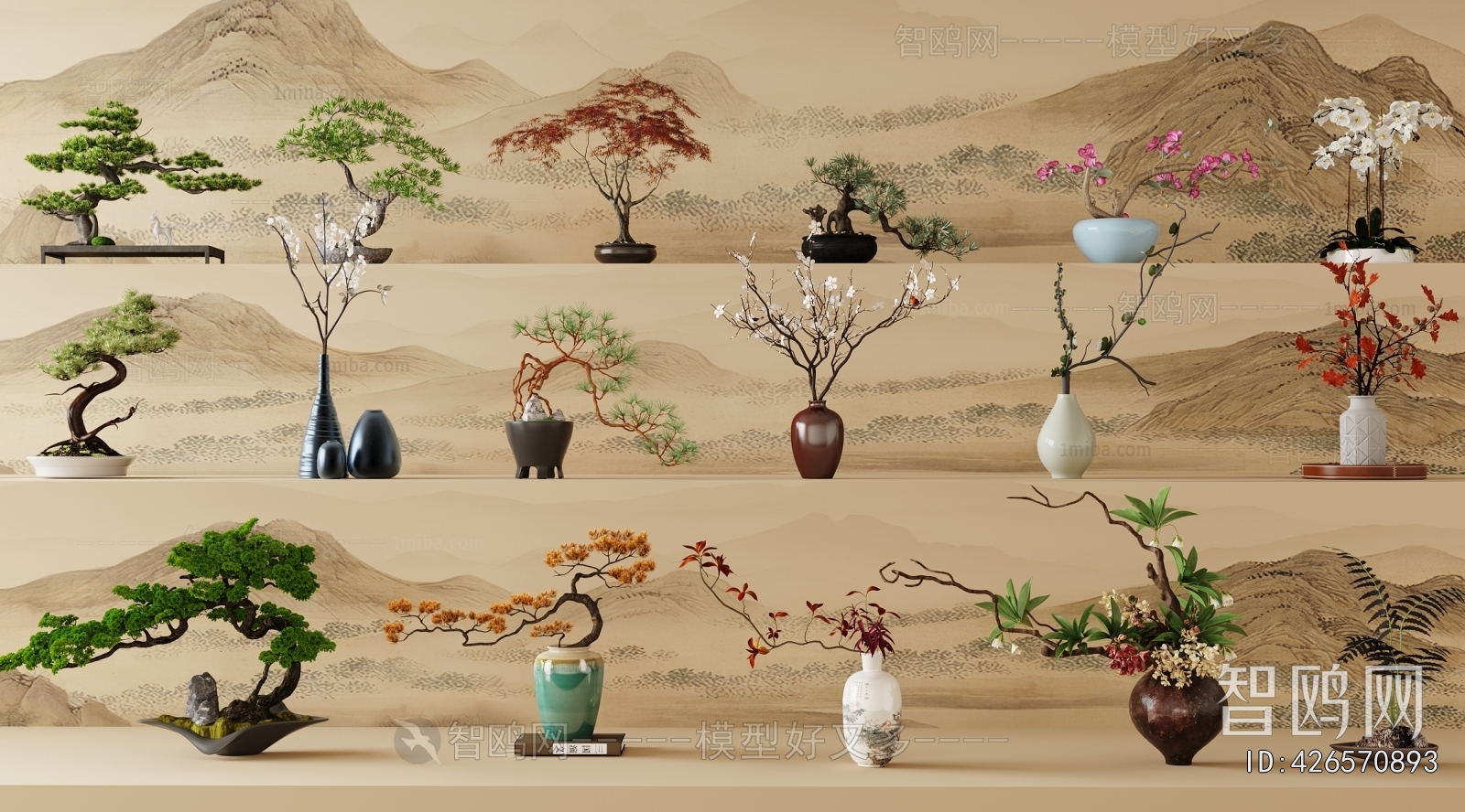New Chinese Style Bonsai