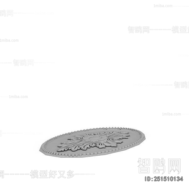 European Style Plaster Carved Top Plate